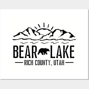 Bear Lake Utah Mountain Skiing Hiking Fishing Boating Posters and Art